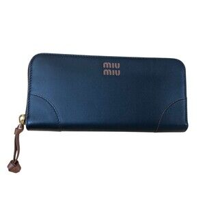 Miu MiuRound Zip Wallet Black